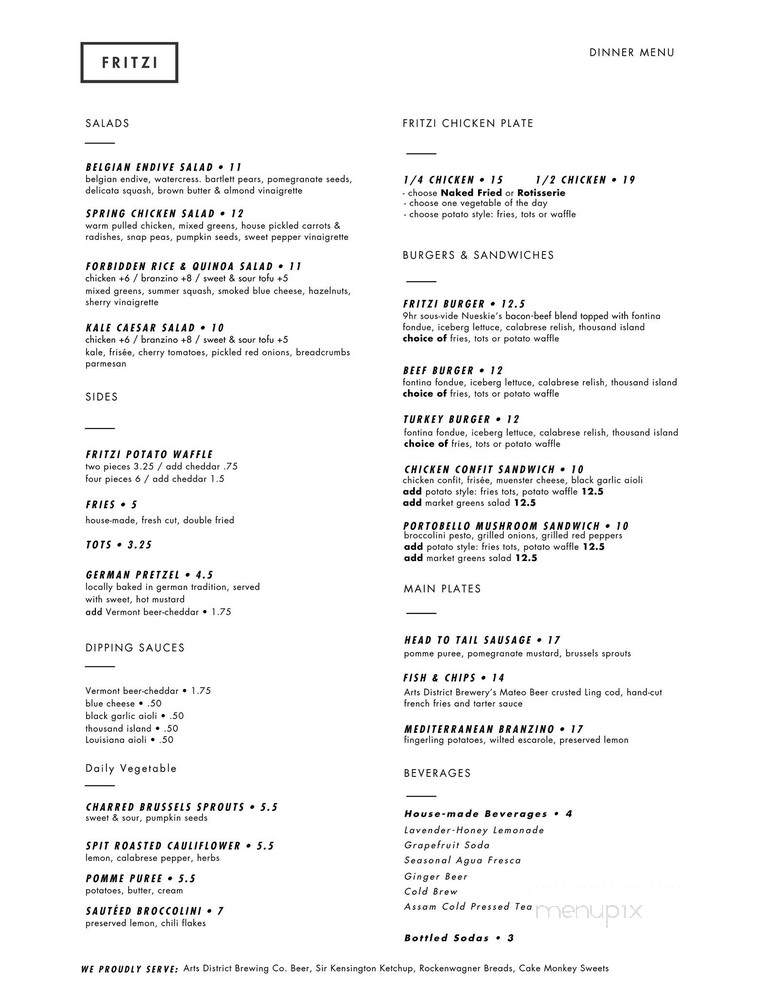 Fritzi - Los Angeles, CA menu_pic