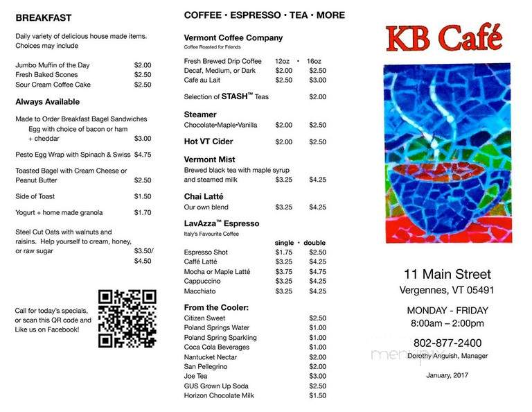 KB Cafe - Vergennes, VT