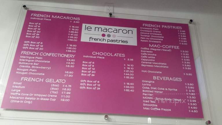 Le MacaronLake Mary - Lake Mary, FL menu_pic