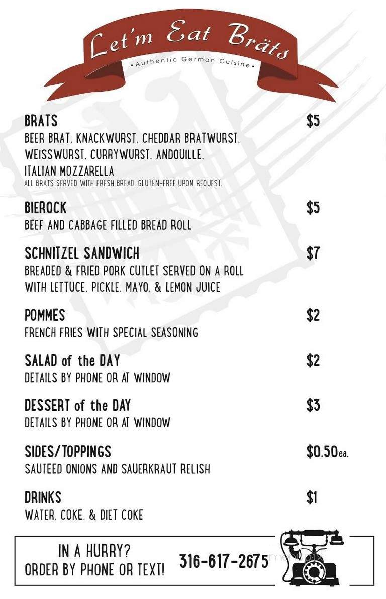 Let'm Eat Brats - Wichita, KS menu_pic