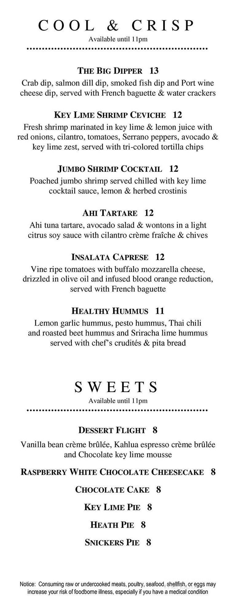 Level 11 - Saint Pete Beach, FL menu_pic