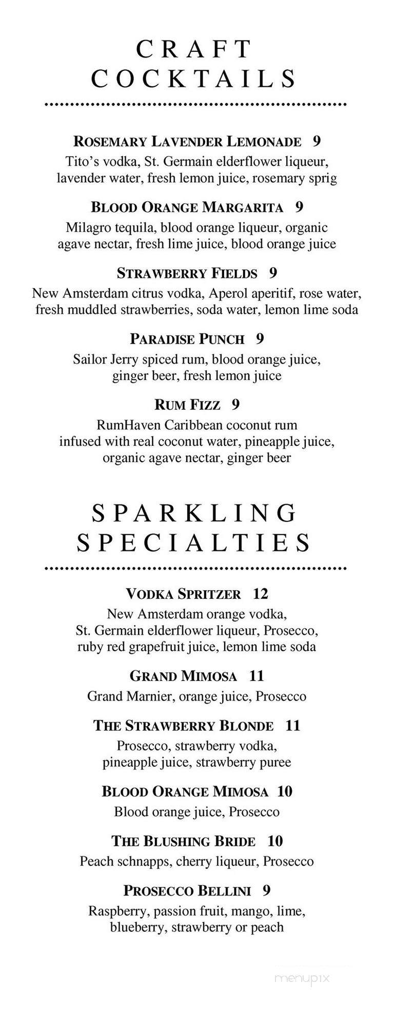 Level 11 - Saint Pete Beach, FL menu_pic