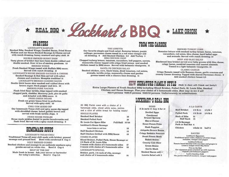 Lockharts BBQ - Lake Orion, MI menu_pic