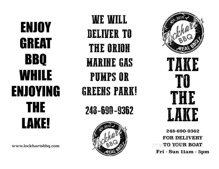 Lockharts BBQ - Lake Orion, MI menu_pic