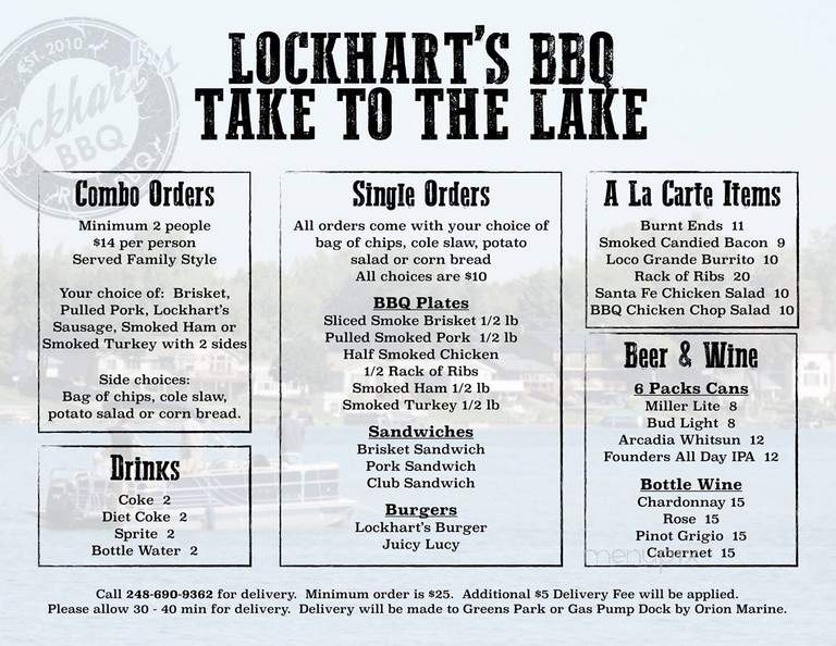 Lockharts BBQ - Lake Orion, MI menu_pic