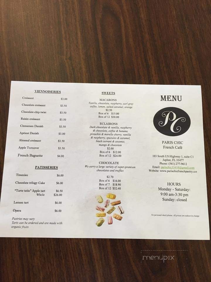 Paris Chic French Pastry - Palm Beach Gardens, FL menu_pic