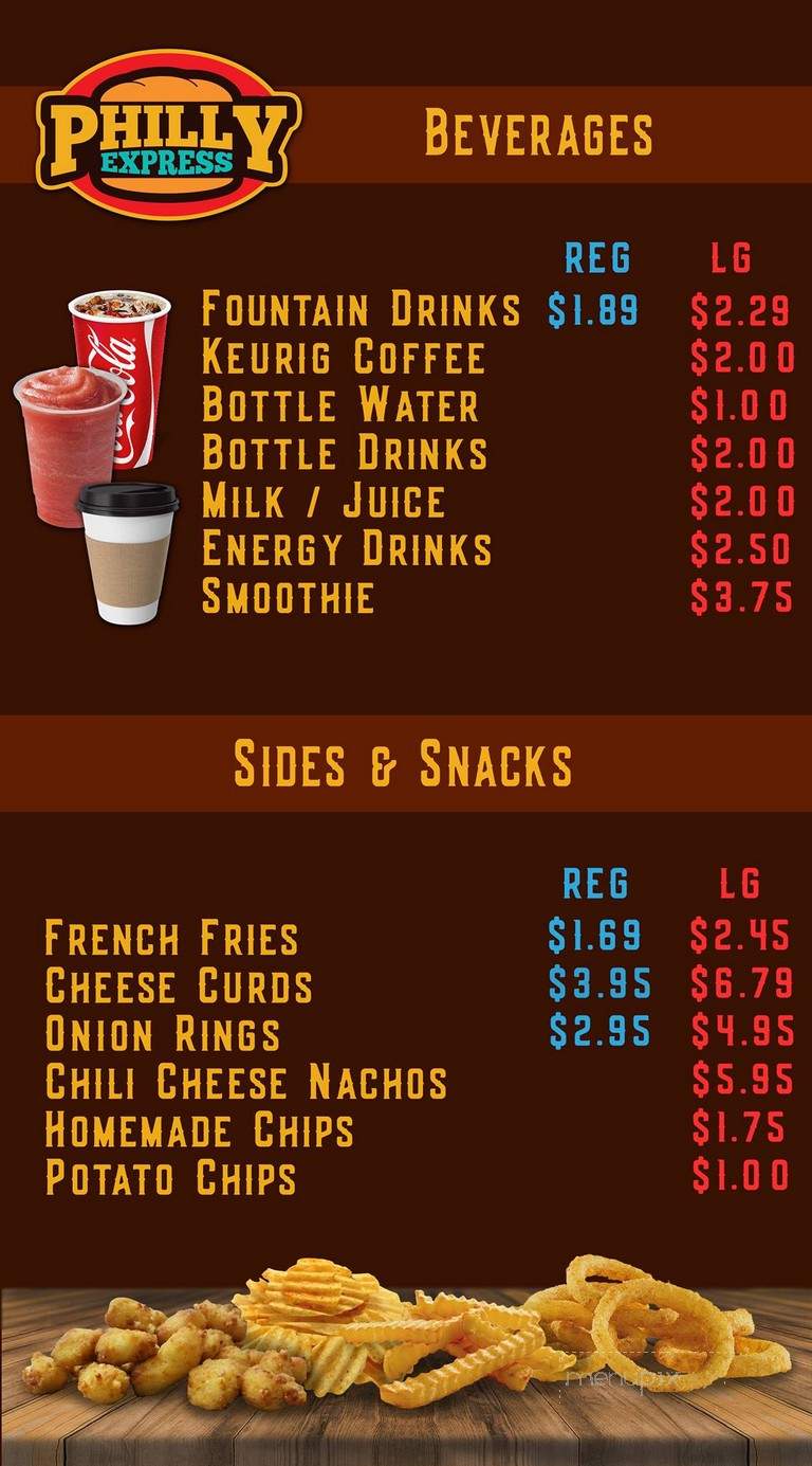Philly Express - Coeur d'Alene, ID menu_pic