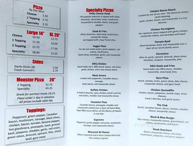 Polito's Pizza - Mankato, MN menu_pic