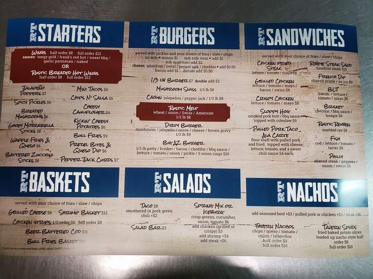 Rustic Tavern - Morrill, NE menu_pic