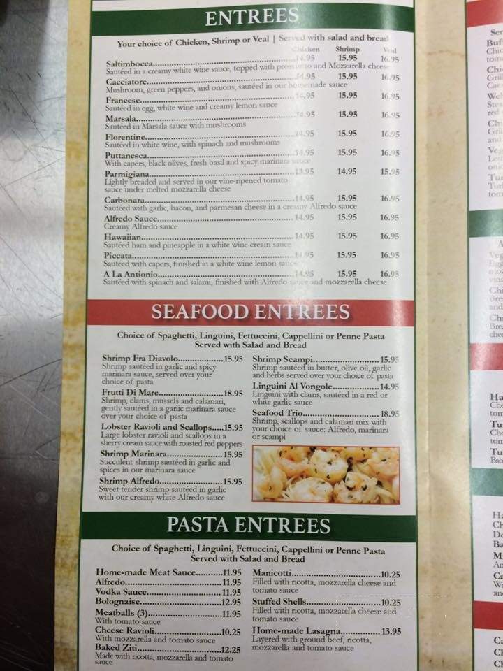 Siro's Italian Restaurant - Palmerton, PA menu_pic