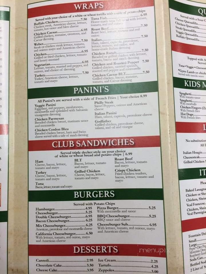 Siro's Italian Restaurant - Palmerton, PA menu_pic