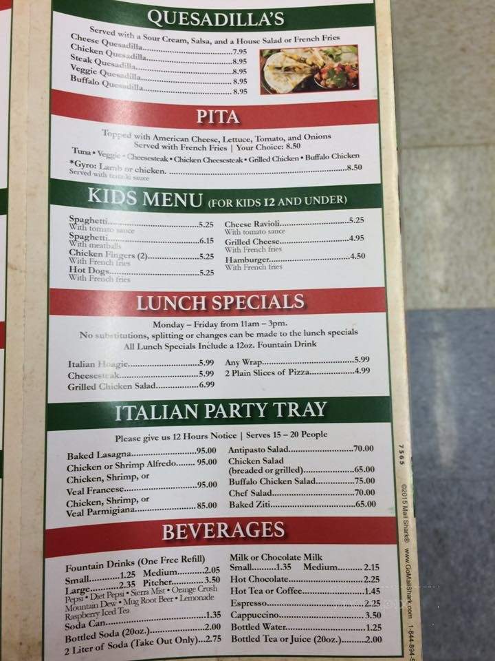 Siro's Italian Restaurant - Palmerton, PA menu_pic