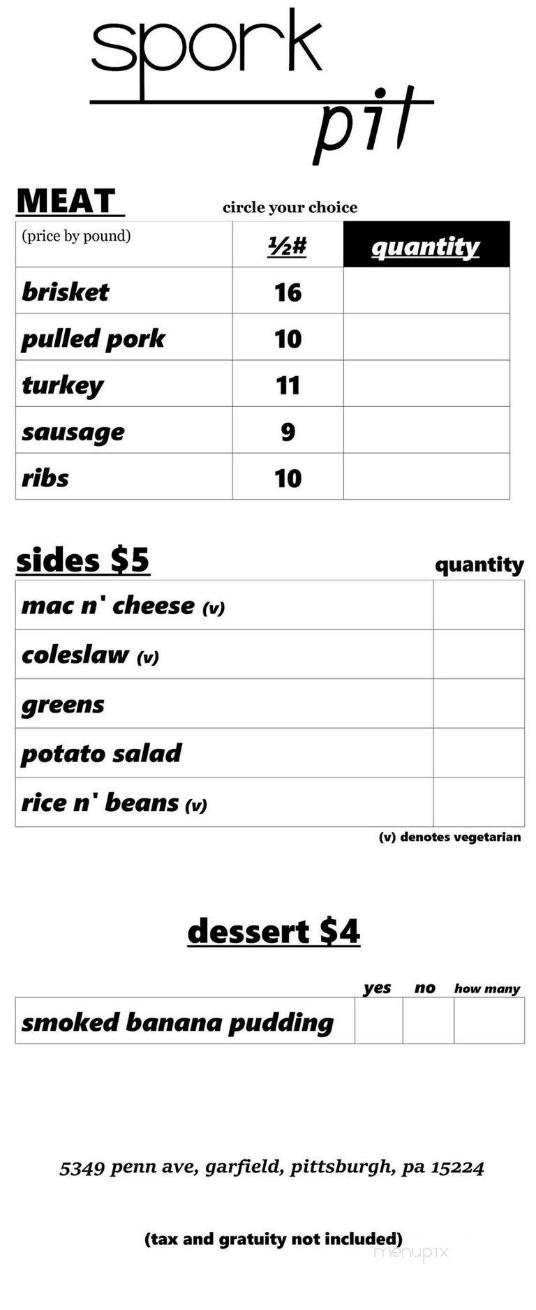Spork - Pittsburgh, PA menu_pic