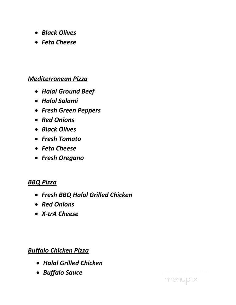 Tasty5 Pizza - Germantown, MD menu_pic