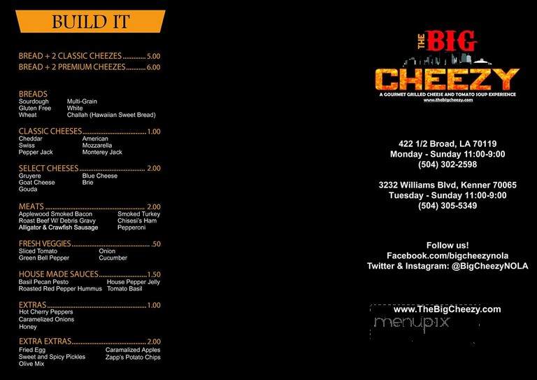 The Big Cheezy - Kenner, LA menu_pic