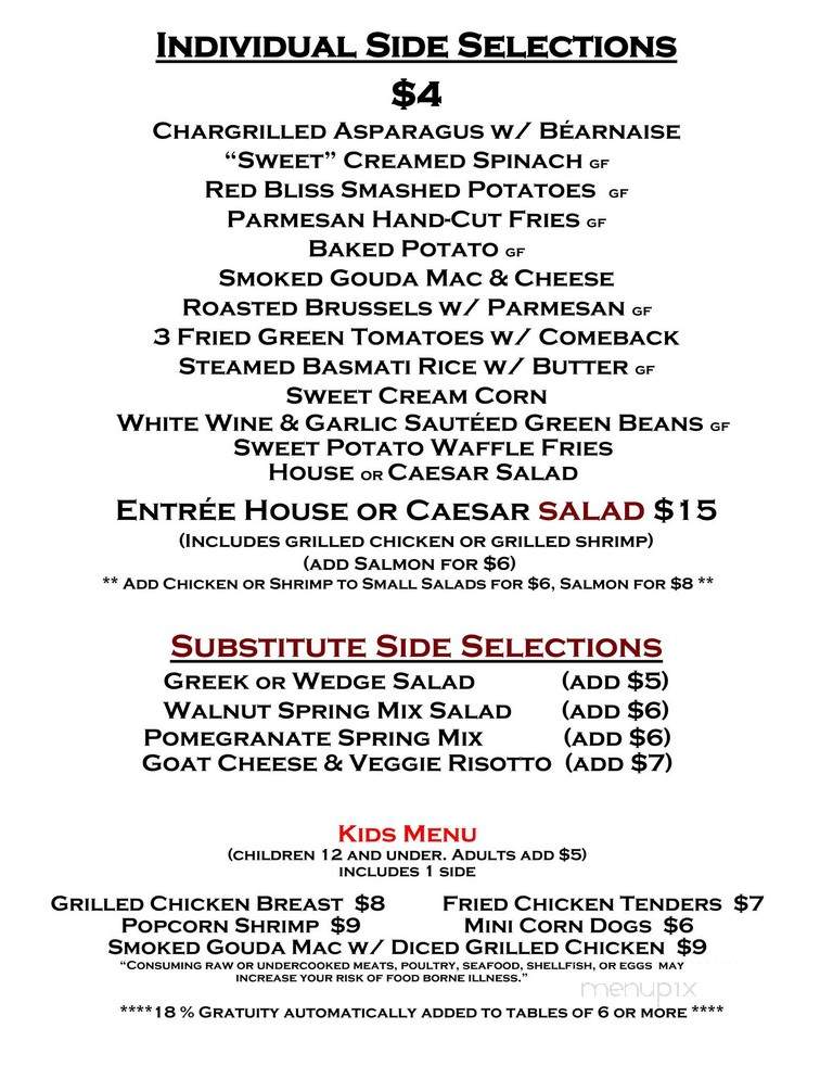 The Grillehouse Seafood & Steaks - Fayetteville, AR menu_pic