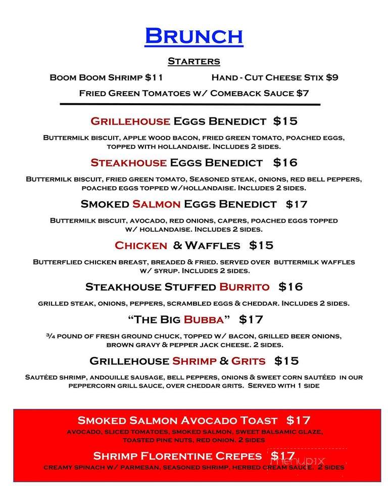 The Grillehouse Seafood & Steaks - Fayetteville, AR menu_pic