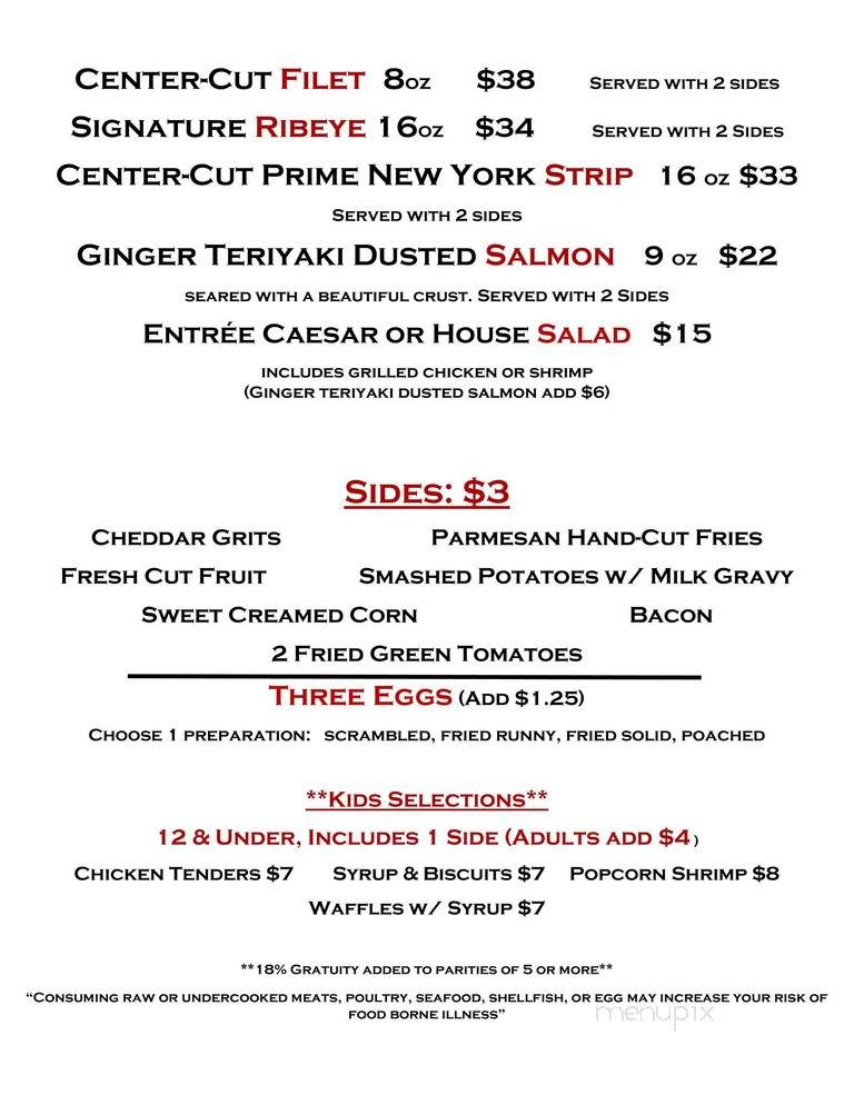 The Grillehouse Seafood & Steaks - Fayetteville, AR menu_pic