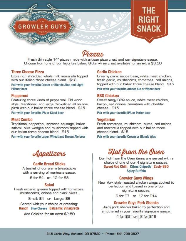 The Growler Guys - Ashland, OR menu_pic