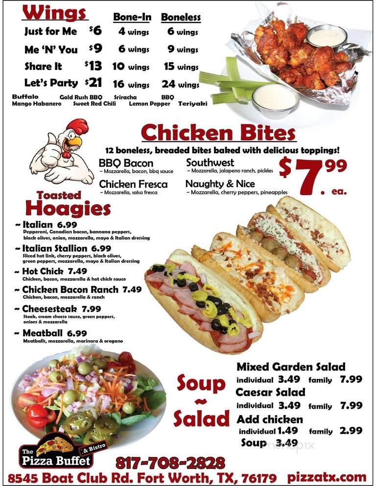 The Pizza Buffet - Fort Worth, TX menu_pic