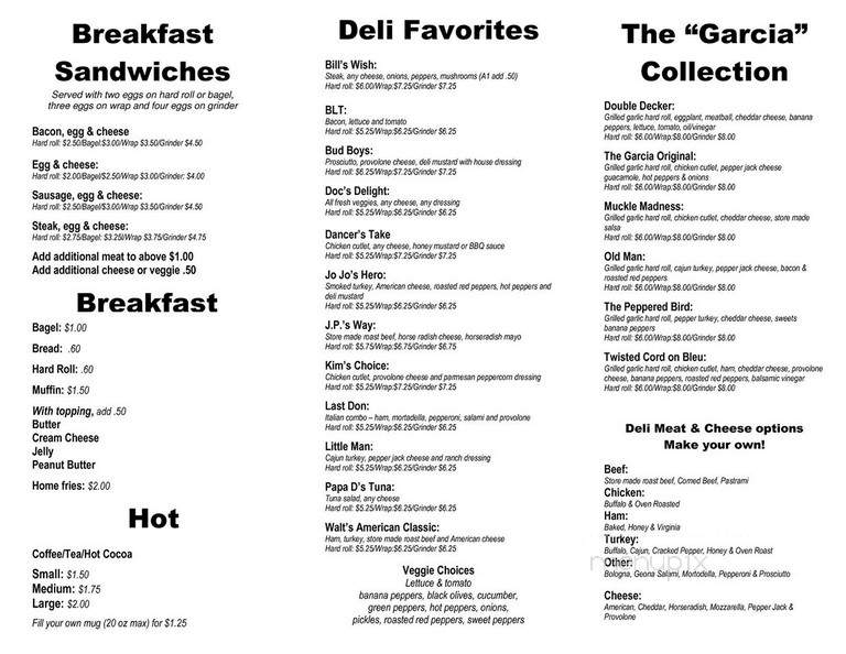 Xali Panini Grill - Hartford, CT menu_pic
