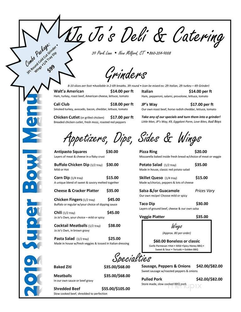 Xali Panini Grill - Hartford, CT menu_pic