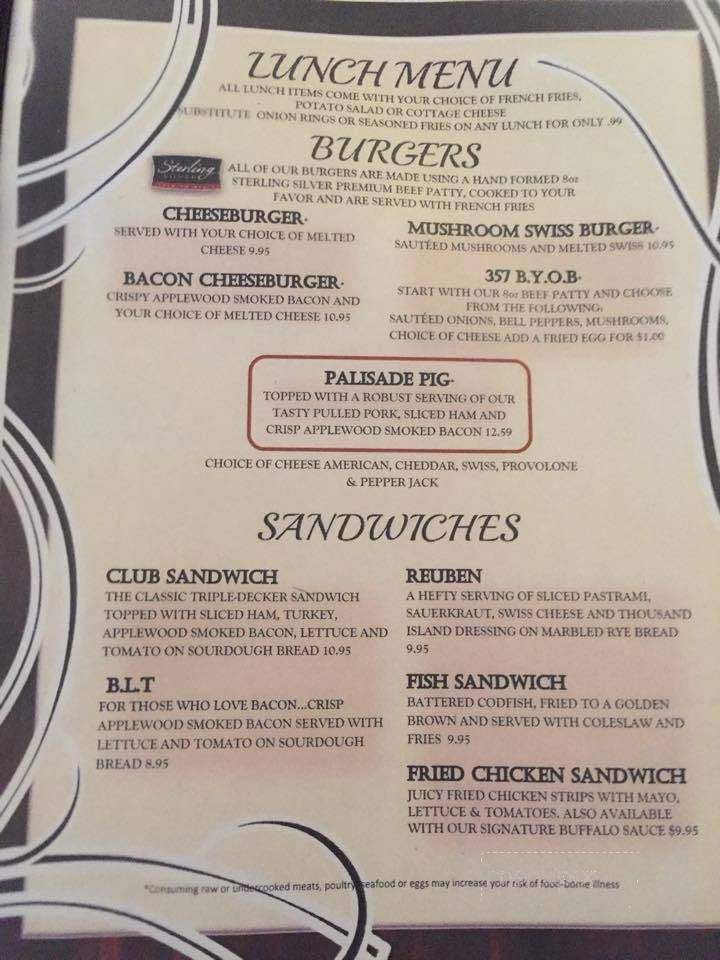 357 Bar and Grill - Palisade, CO menu_pic