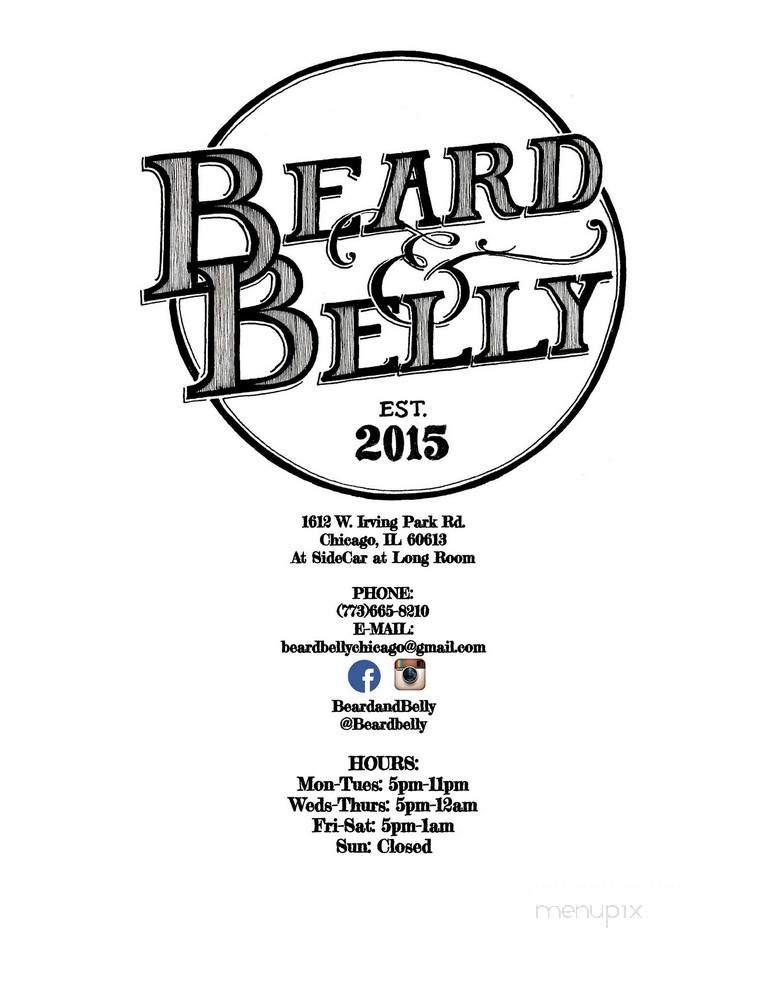 Beard & Belly - Chicago, IL menu_pic
