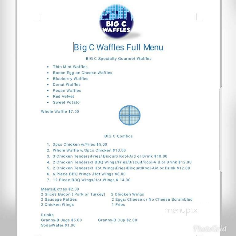 Big C Waffles - Durham, NC menu_pic