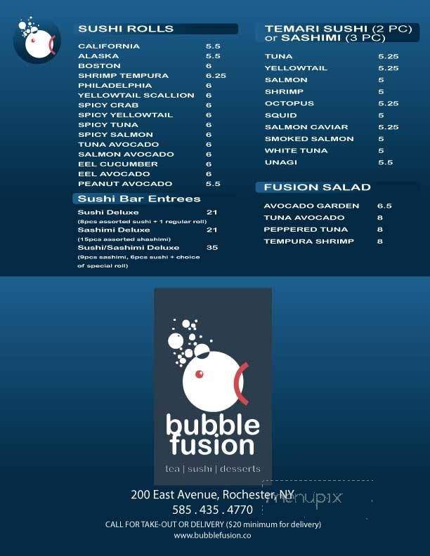 Bubble Fusion Tea - Rochester, NY