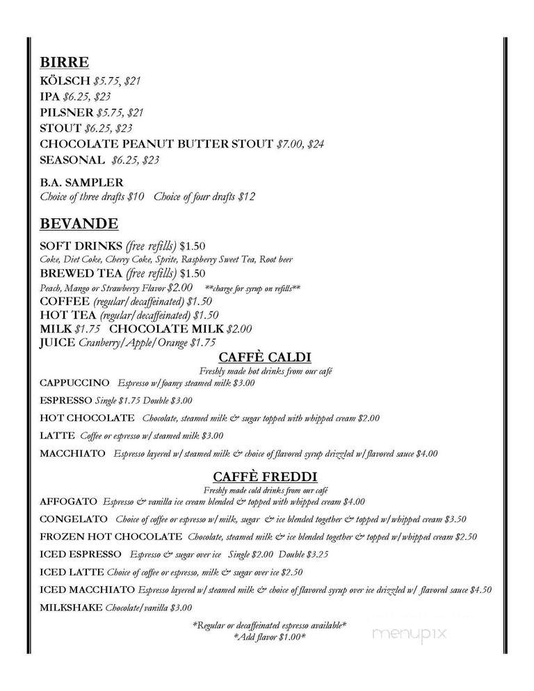 Buon Appetito - Spring Grove, PA menu_pic