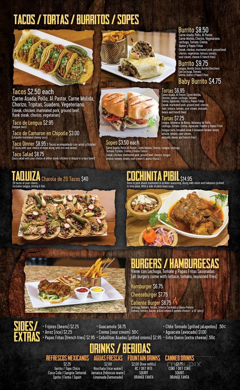 Caliente Mexican Grill & Bar - Midlothian, IL menu_pic