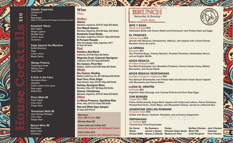 Che - Cincinnati, OH menu_pic
