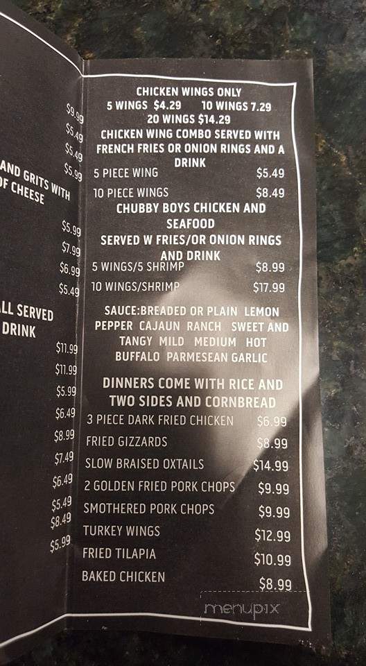 Chubby Boys - Jacksonville, FL menu_pic