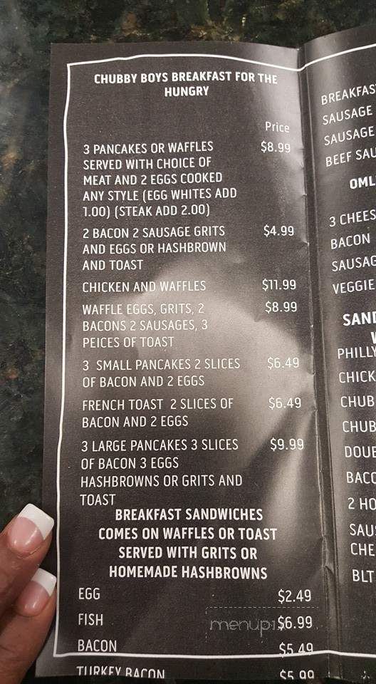 Chubby Boys - Jacksonville, FL menu_pic