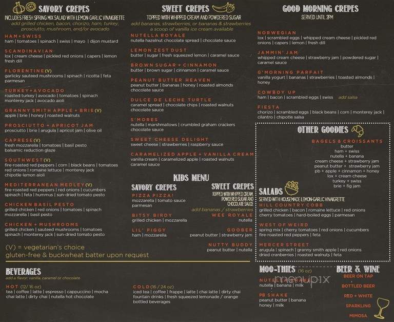 Crepe Crazy - Austin, TX menu_pic