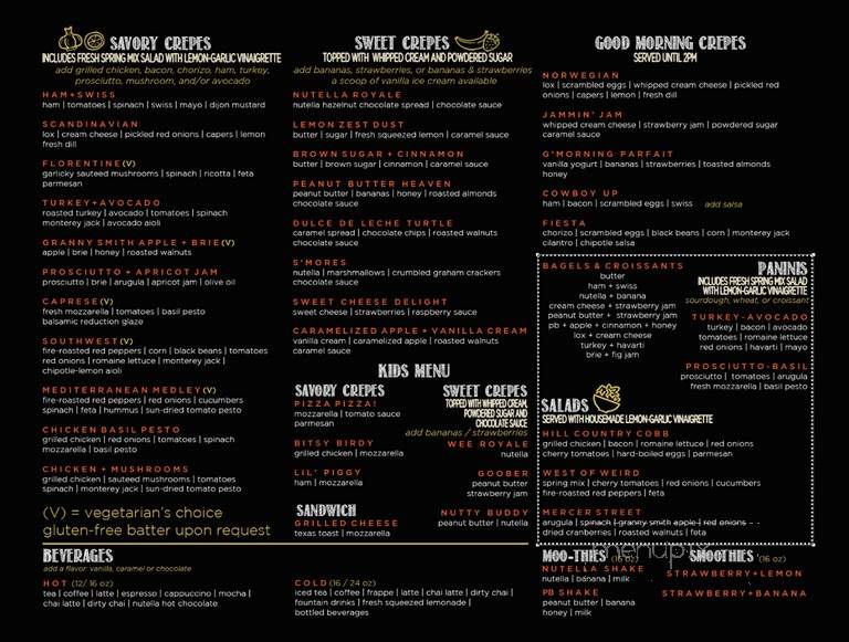 Crepe Crazy - Austin, TX menu_pic
