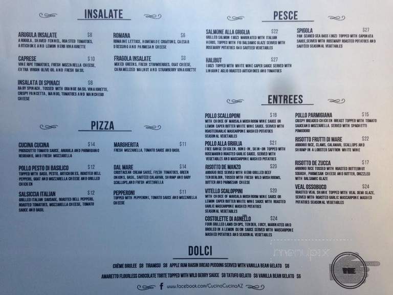 Cucina Cucina - Phoenix, AZ menu_pic