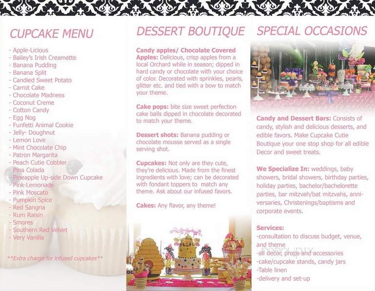 Cupcake Cutie Boutique - Mount Vernon, NY menu_pic