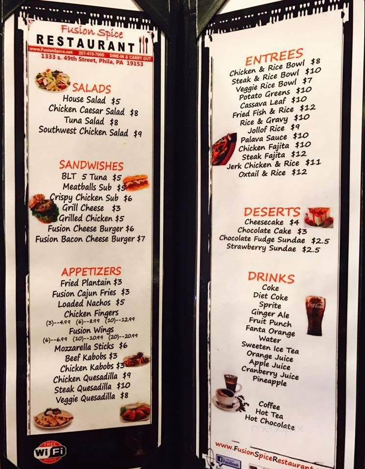Fusion Spice - Philadelphia, PA menu_pic