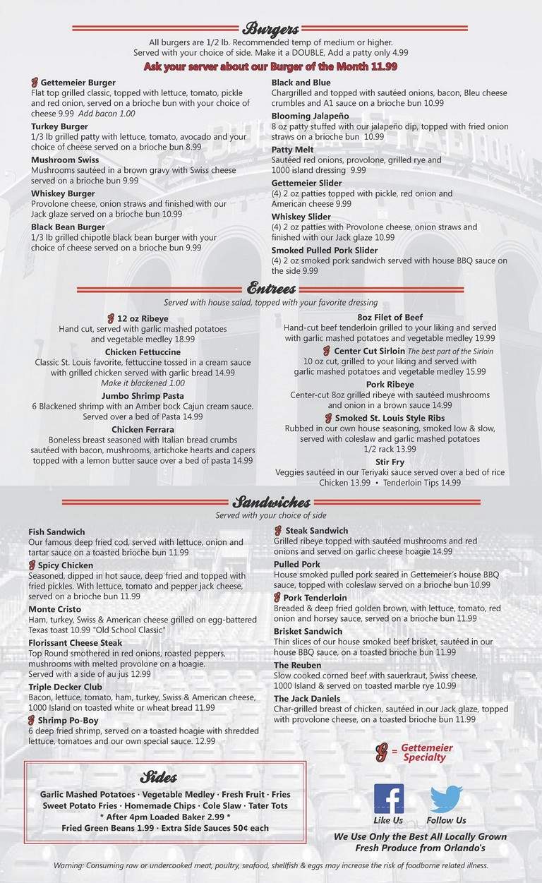 Gettemeiers - St. Peters, MO menu_pic