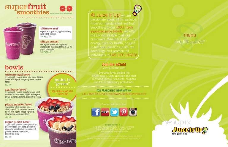 Juice It Up! - Valencia, CA menu_pic