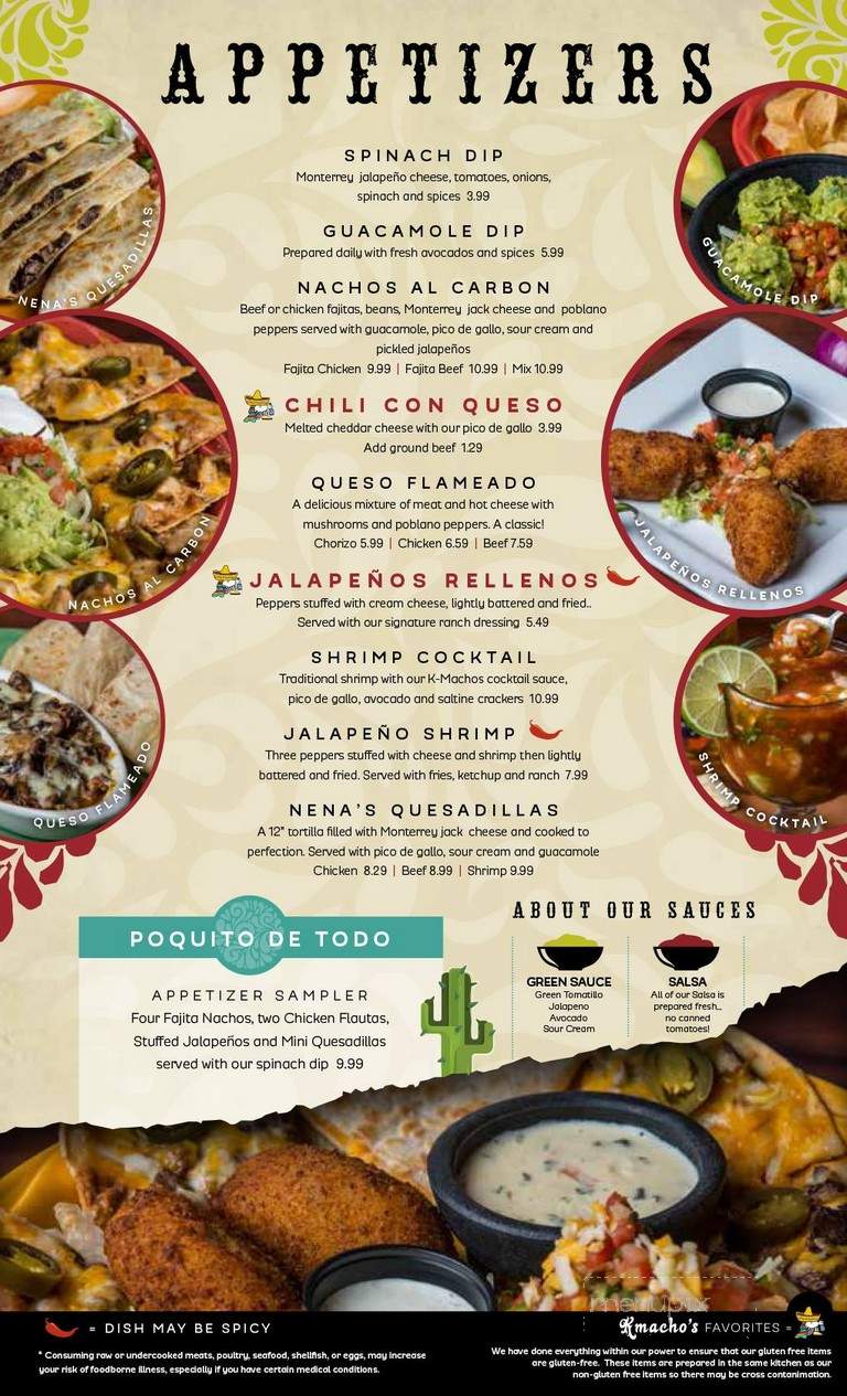 K-Macho's Mexican Grill and Cantina - Overland Park, KS menu_pic