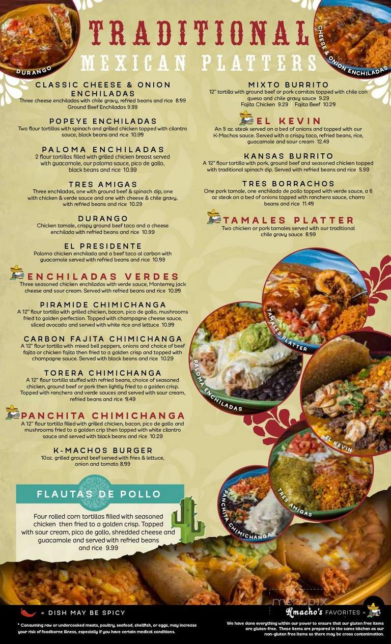 K-Macho's Mexican Grill and Cantina - Overland Park, KS menu_pic