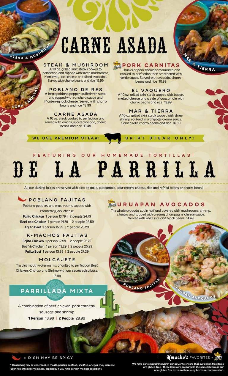 K-Macho's Mexican Grill and Cantina - Overland Park, KS menu_pic