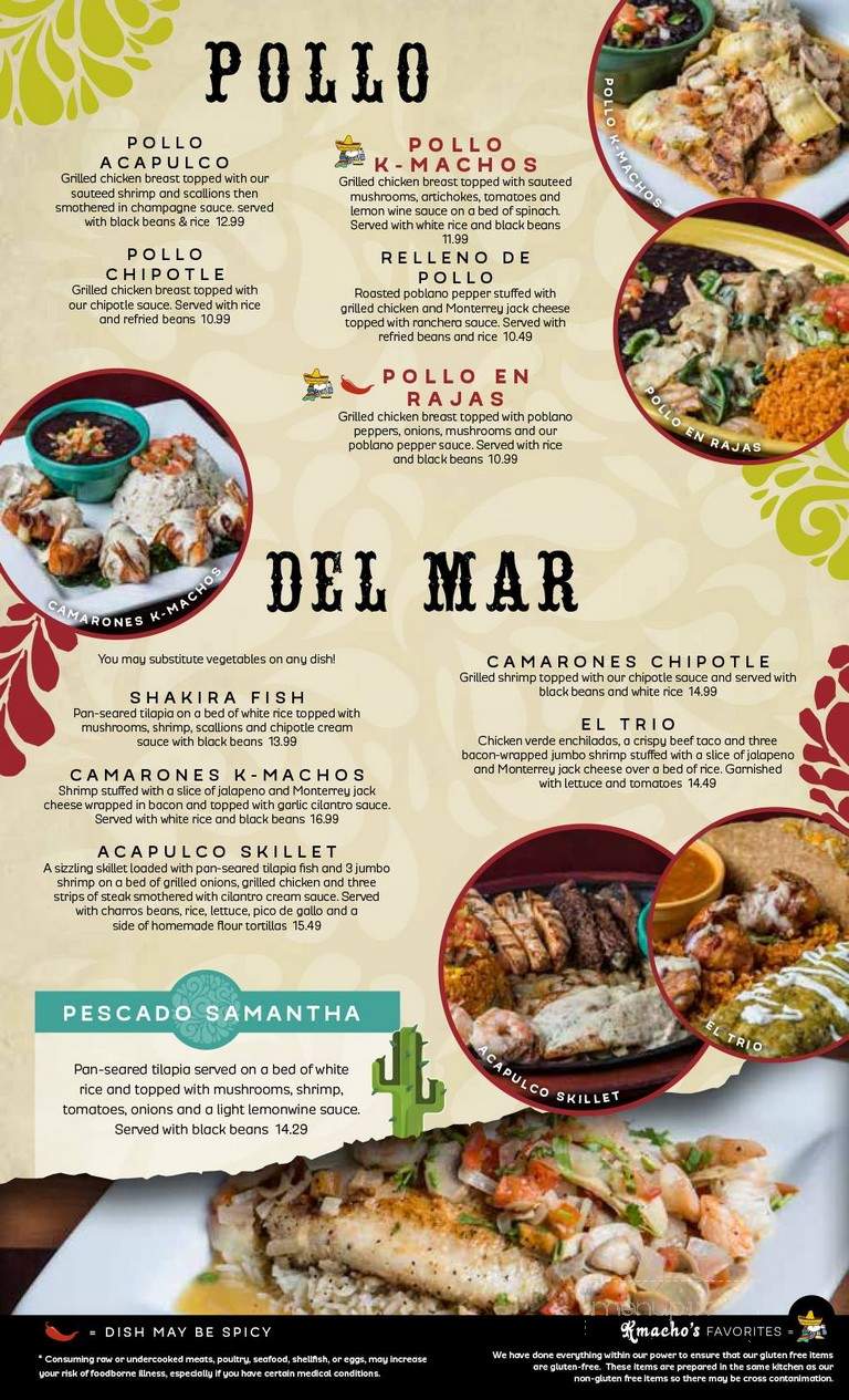 K-Macho's Mexican Grill and Cantina - Overland Park, KS menu_pic