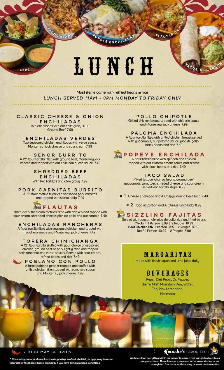 K-Macho's Mexican Grill and Cantina - Overland Park, KS menu_pic