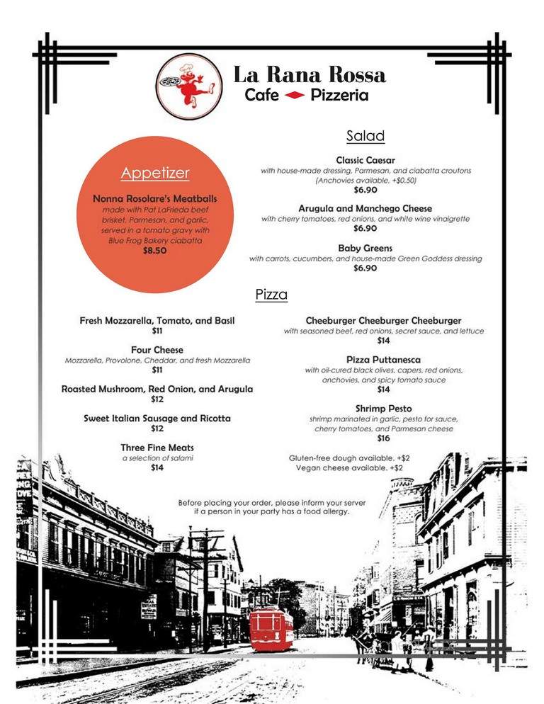 La Rana Rossa - Jamaica Plain, MA menu_pic