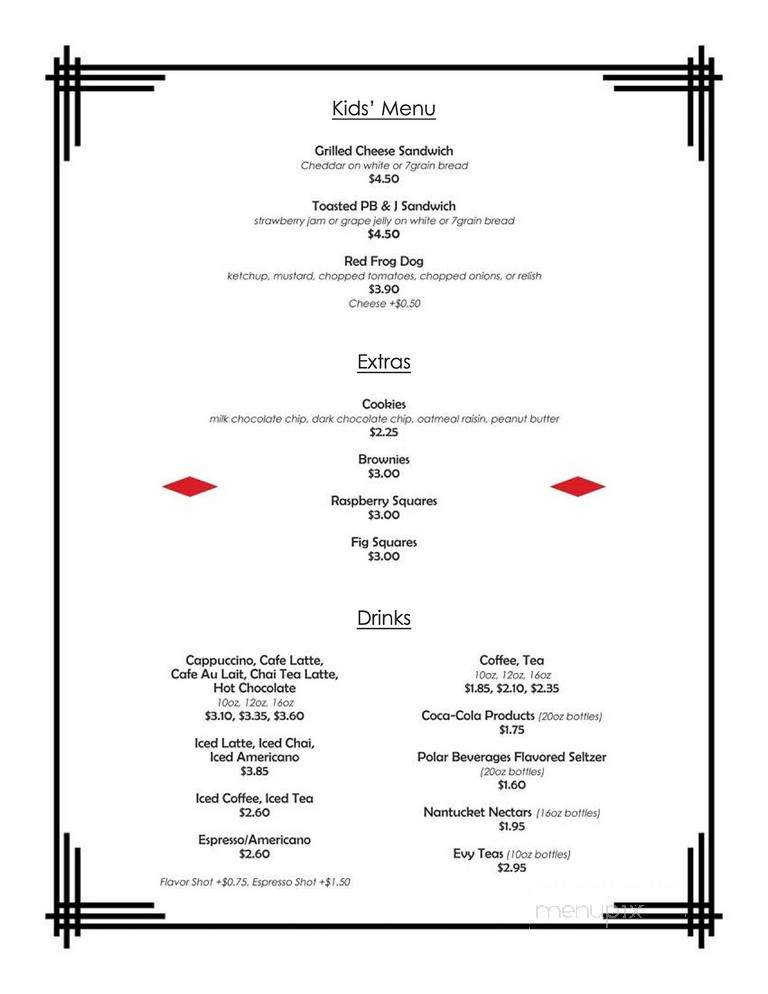 La Rana Rossa - Jamaica Plain, MA menu_pic