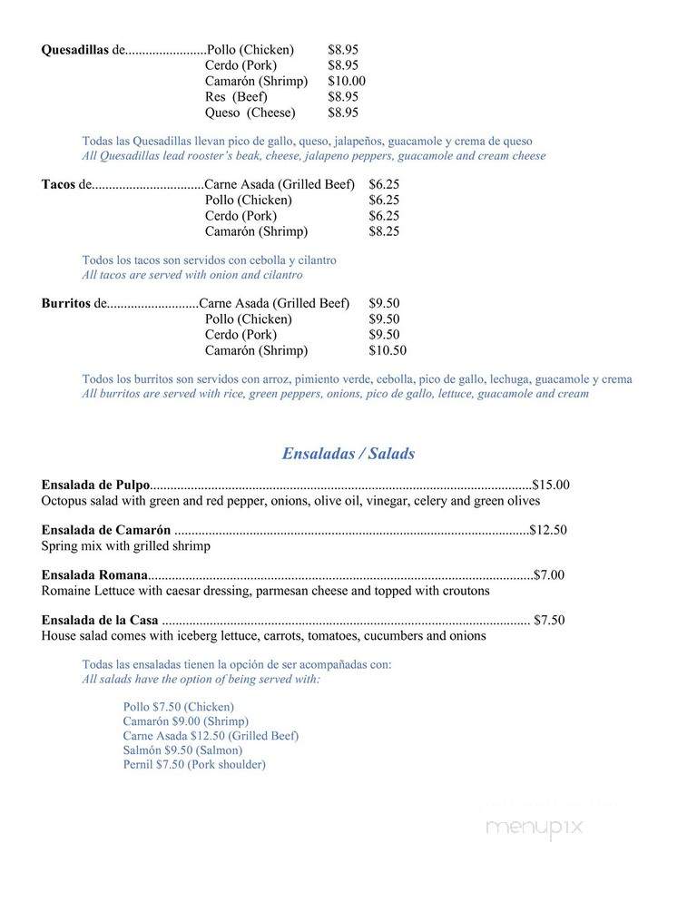 Los Caballos Locos - Philadelphia, PA menu_pic